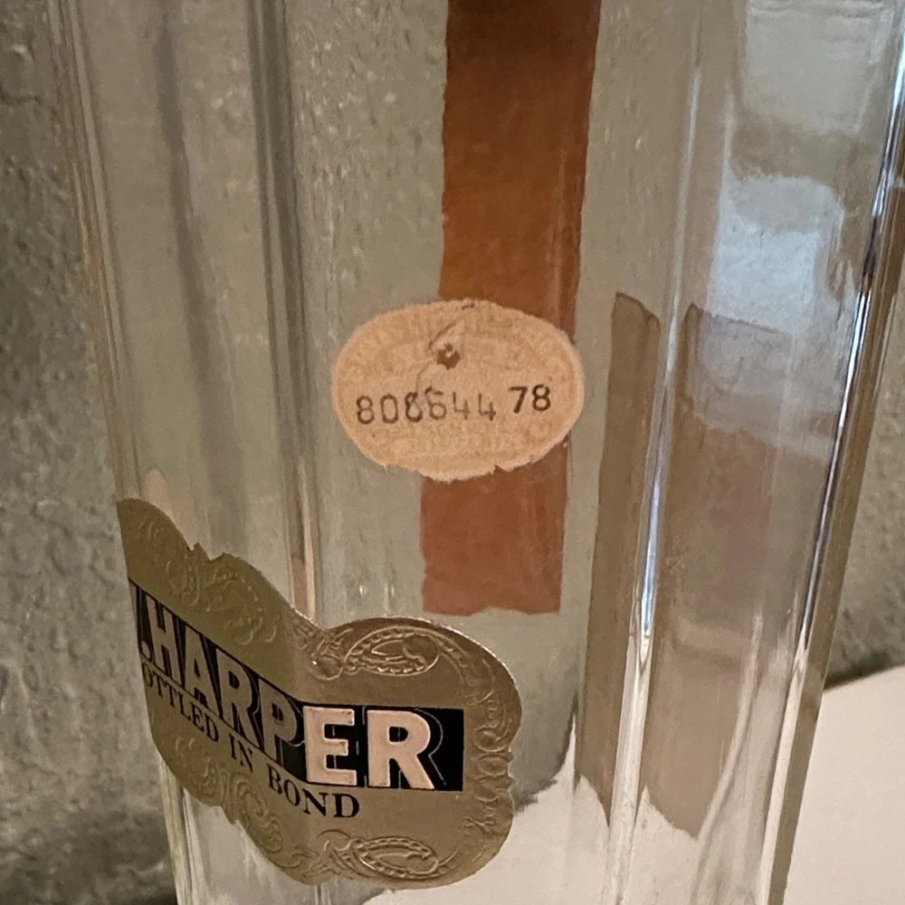 1950’s I.W. Harper Kentucky Bourbon Whiskey Octagonal Shaker Bottle W/All Labels